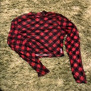Sheer Red and Black under shirt